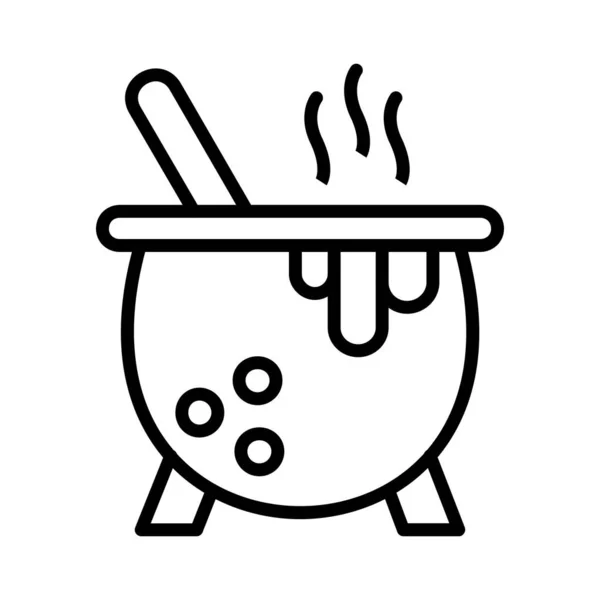 Cauldron Vector Icon Design — Stock Vector