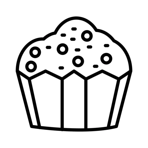 Cupcake Vector Icon Design — Vetor de Stock