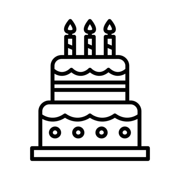 Birthday Cake Vector Icon Design — Stockový vektor