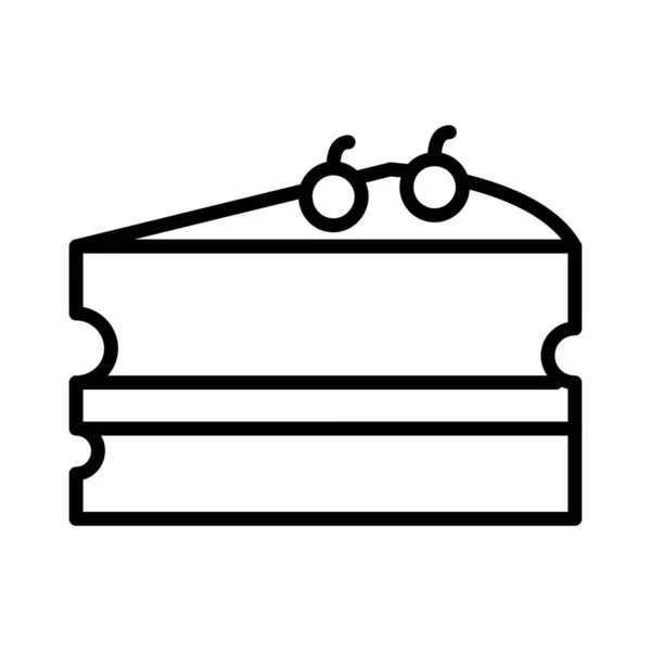 Cheesecake Vector Icon Design — Vetor de Stock