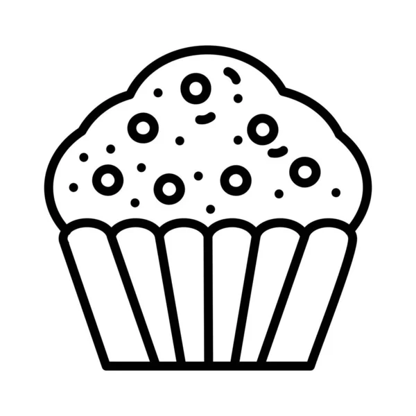 Icona Vettoriale Cupcake Design — Vettoriale Stock