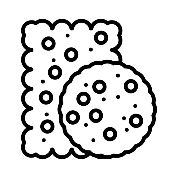 Conception Icône Vectorielle Biscuit — Image vectorielle