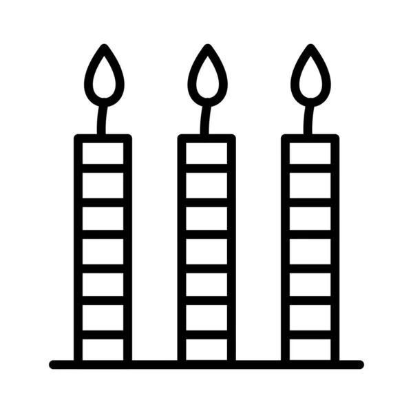 Velas Cumpleaños Vector Icon Design — Vector de stock
