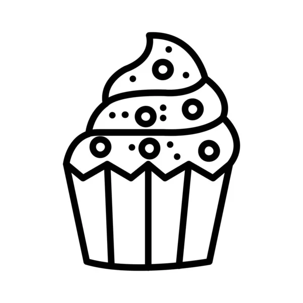 Icona Vettoriale Muffin Design — Vettoriale Stock