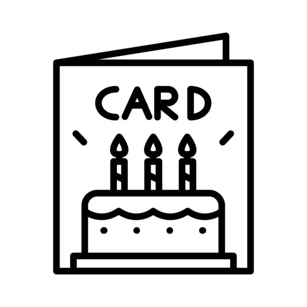 Születésnapi Kártya Vektor Ikon Dizájn — Stock Vector