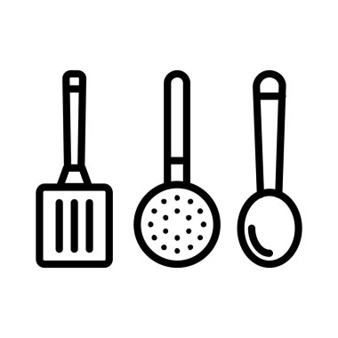 Mutfak Araçları Vektör Simgesi Tasarımı