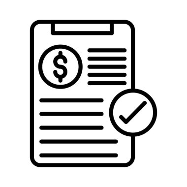 Faturalar Ödenmiş Vektör Simgesi Tasarımı