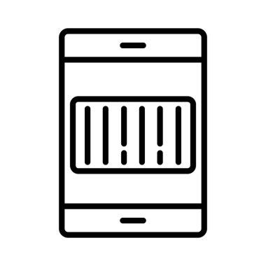 Bar Kod Tarayıcı Vektör Simgesi Tasarımı