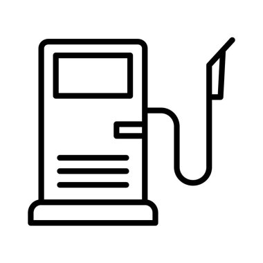 Benzin İstasyonu Vektör Simgesi Tasarımı