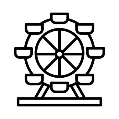 Ferris Wheel Vector Icon Design