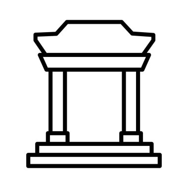 Çin Mahallesi Vektör Simgesi Tasarımı