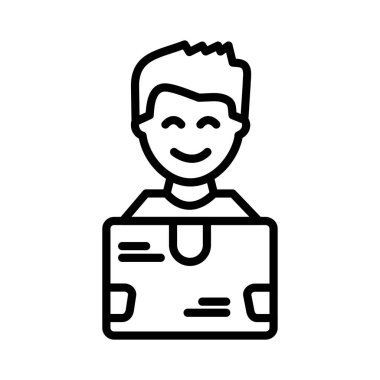 Teslimatçı Vektör Simgesi Tasarımı