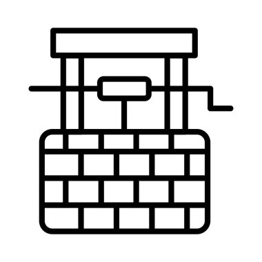 Water Well Vector Icon Design