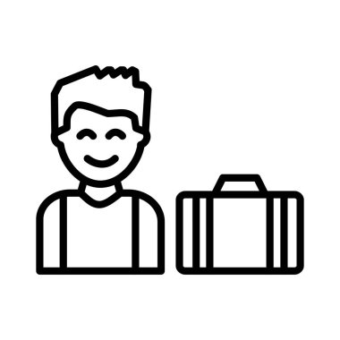 Yolcu Vektörü Simgesi Tasarımı