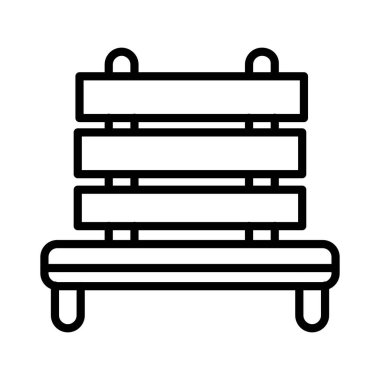 Bench Vektör Simgesi Tasarımı