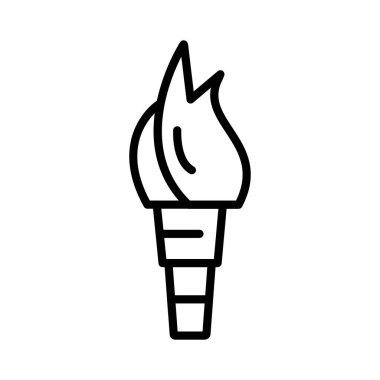 Meşale Vektörü Simgesi Tasarımı