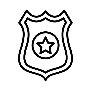 Polis Rozeti Vektör Simgesi Tasarımı