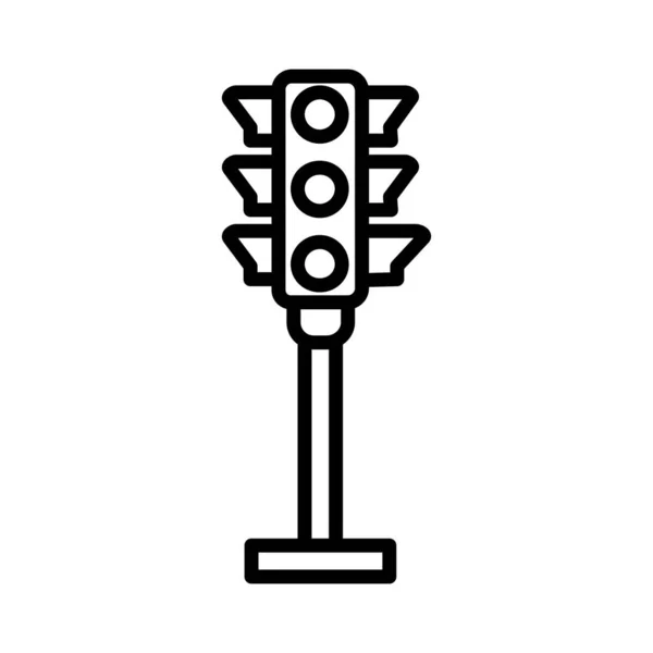 Дизайн Векторной Иконки Светофора — стоковый вектор