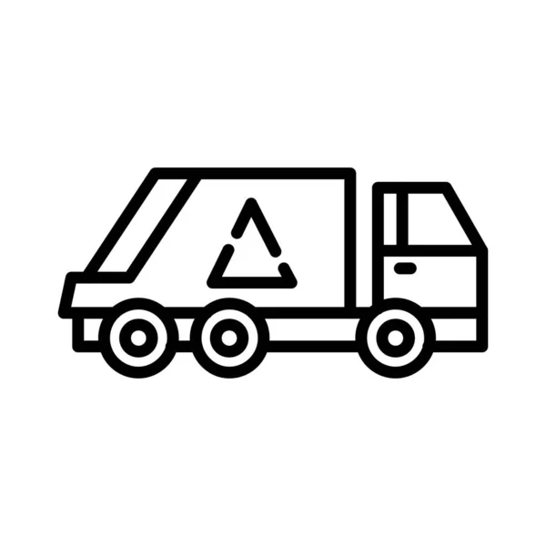 Trash Truck Vector Pictogram Ontwerp — Stockvector