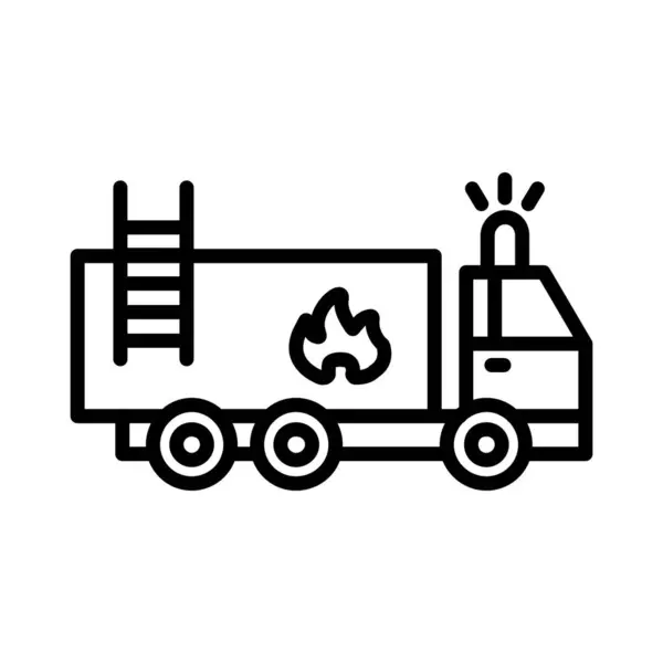 Πυροσβεστικό Φορτηγό Διάνυσμα Εικονίδιο Σχεδιασμός — Διανυσματικό Αρχείο