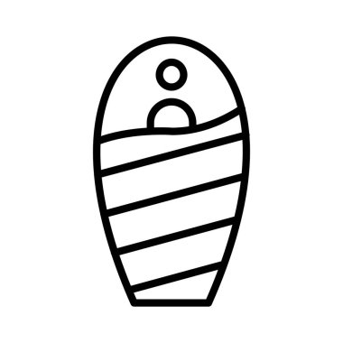 Uyku Torbası Vektör Simgesi Tasarımı