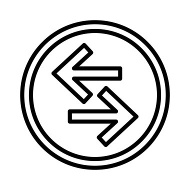 Sol Sağ Ok Vektör Simgesi Tasarımı