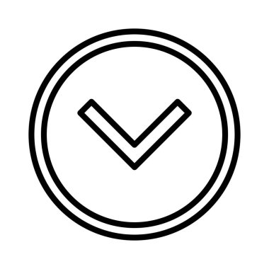 Down Arrow Vector Icon Design