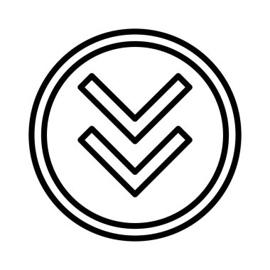 Down Arrow Vector Icon Design