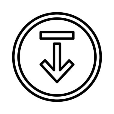 Down Arrow Vector Icon Design