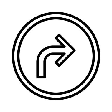 Sağa Okla Vektör Simgesi Tasarımı