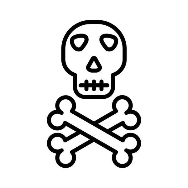 Death Skull Vector Icon Design — Stock Vector