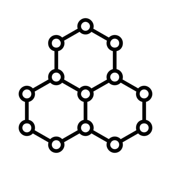 六角形の構造ベクトルアイコンデザイン — ストックベクタ