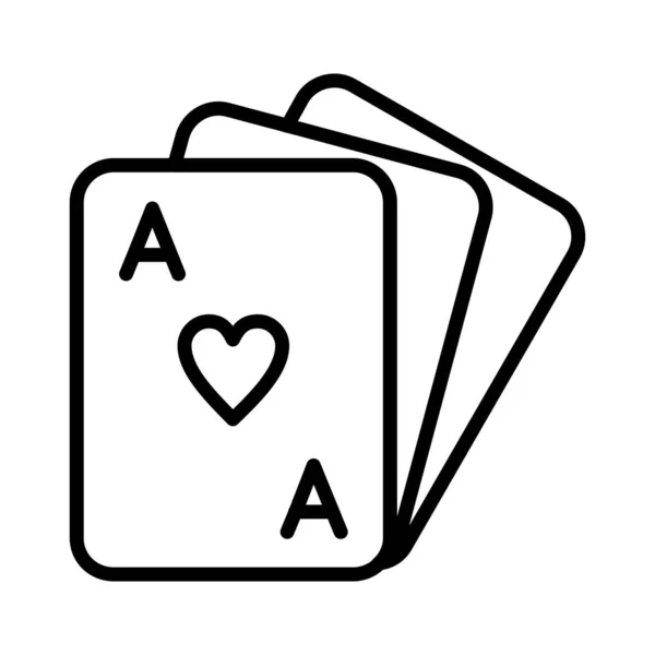 Jeu Poker Vectoriel Icône Design — Image vectorielle