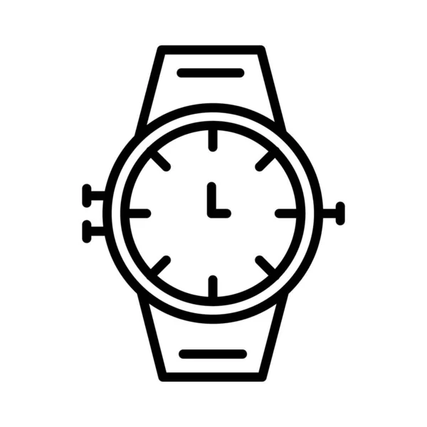 Reloj Pulsera Vector Icono Diseño — Vector de stock