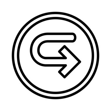 Sağa Okla Vektör Simgesi Tasarımı