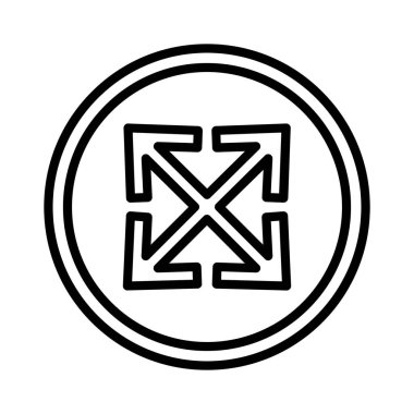 Büyütme Oku Vektör Simgesi Tasarımı