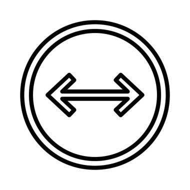 Sol Sağ Ok Vektör Simgesi Tasarımı