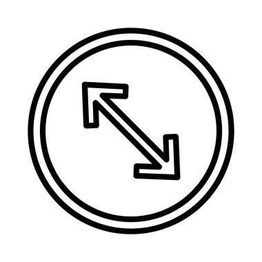 Tam Ekran Ok Vektör Simgesi Tasarımı