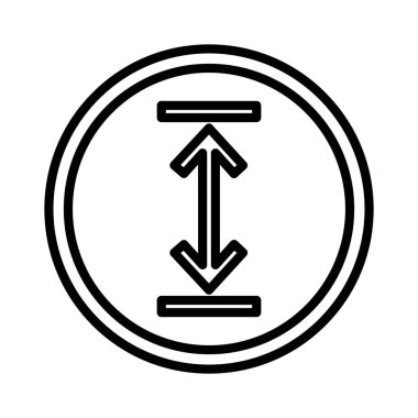 Yükseklik Oku Vektör Simgesi Tasarımı