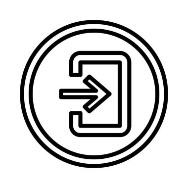 Giriş Oku Vektör Simgesi Tasarımı