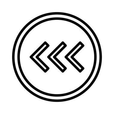 Hızlı Ters Ok Vektör Simgesi Tasarımı