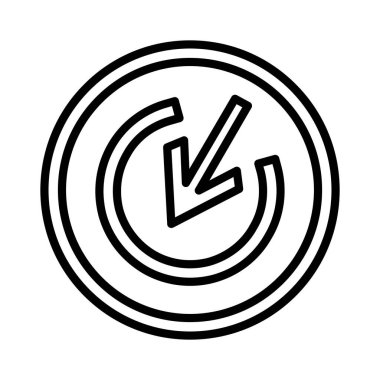 Hedef Ok Vektör Simgesi Tasarımı