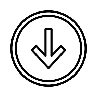 Down Arrow Vector Icon Design