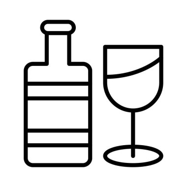 Wine Glass Vector Icon Design