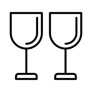 Wine Glass Vector Icon Design