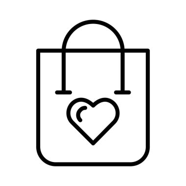 Alışveriş poşeti vektör simgesi tasarımı