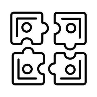 Bulmaca Vektörü Simgesi Tasarımı