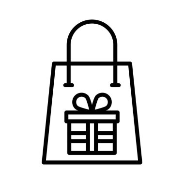 Hediye Çantası Vektör Simgesi Tasarımı