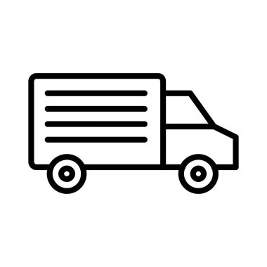Delivery Truck Vector Icon Design