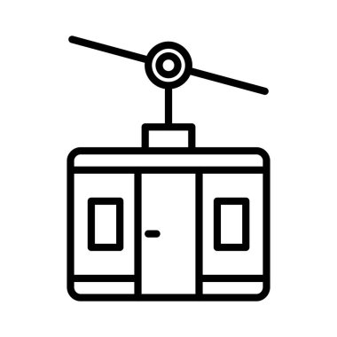 Cable Car Vector Icon Design